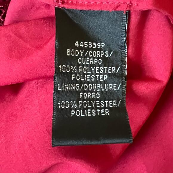 ML Monique Lhuillier Womens Red Raspberry Off The Shoulder Lace Overlay Dress 0P - Picture 10 of 13